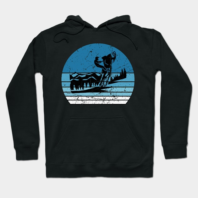 Snowmobiling Snowmobile Retro Hoodie by Shiva121